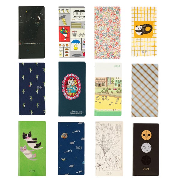 Modèles Hobonichi Weeks 2024, début janvier anglais, japonais disponible