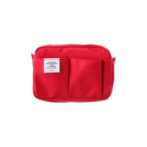 Delfonics Utility Carrying Pouch Inner Stud SMALL SIZE/ 10 Pockets / Inner Carrying / A6 SIZE Red