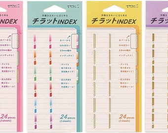 Midori Index Label Months ,Design Phil Midori Chiratto,Rainbow Color Index Stickers,Gold Color Index Label, Multi Color, Planner Label Tab