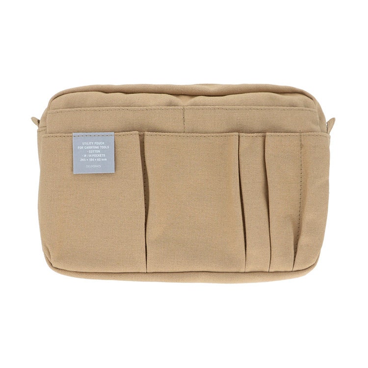 Delfonics Utility Carrying Pouch Inner Medium Size Pastel Color/ 15 Pockets  / Inner Carrying / Light Blue Powder Pink 