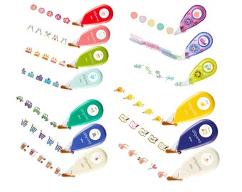 Decoration Tape Pen SET, DecoRush Set for Hobonichi ,Sticker Pen for Scrapbooking, Journal , Hobonichi Accessory, Deco rush