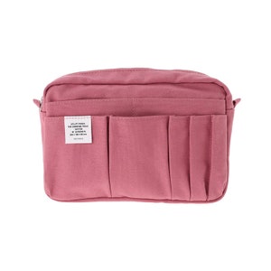 Delfonics Utility Carrying Pouch Inner Stud Medium Small Size/ 15 Pockets / Inner Carrying / A5 Size Pink