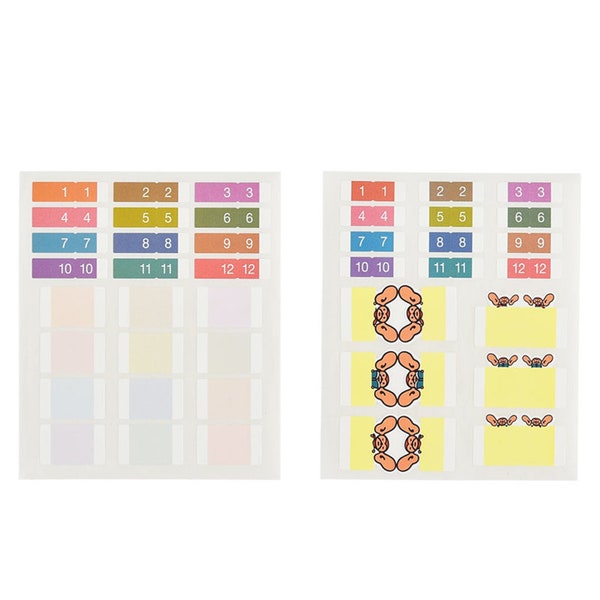 Hobonichi Index Stickers, Hobonichi Planner  accessory, Hobonichi　Techo label stickers