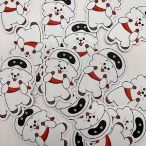 Adesivo ispirato a BTS BT21 l bangtan/ RJ l Jin l alpaca l Wooteo l Astronauta l Adesivo in vinile impermeabile l seok-Jin l Adesivo in vinile impermeabile