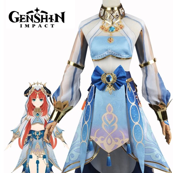 Genshin Impact Nilou Cosplay Costume Dress & Wig Etsy