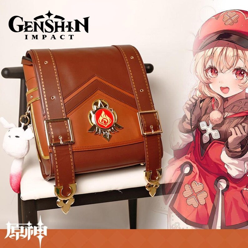 Genshin Impact Klee Backpack Spark Knight Cute Cosplay Bag Etsy