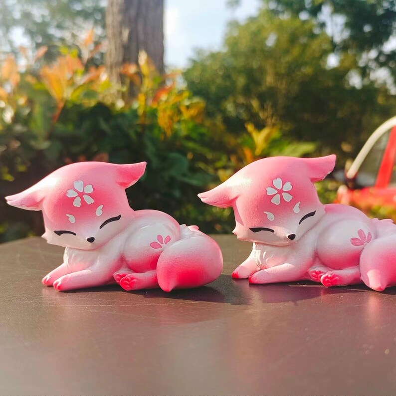 Genshin Impact Yae Miko Fox Figurine Pink Fox Statue Etsy Singapore