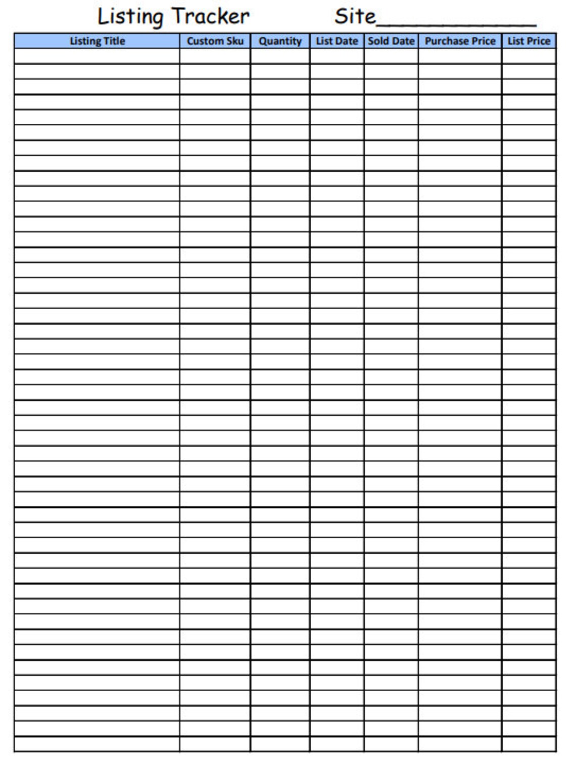 Reseller Inventory Tracker Log Spreadsheet Color Coded for Multiple ...