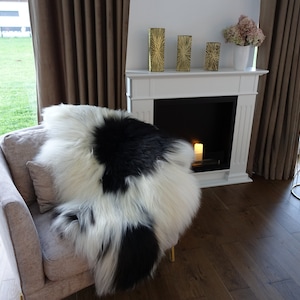 51&quot;x 35&quot; Natural Sheepskin Rug, Single Pelt, Sheep Skin Rug, Birthday Gift, Sheepskin Throw, Luxury Sheepskin Rug, Scandinavian Decor