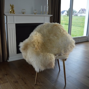 Natural Real Sheepskin Rug Chair Cover Scandinavian Home Sheepskin Throw Sheep Skin Luxury Sheepskin Sheepskin Home Decor Rugs 47x33