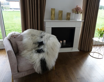 GIANT XXXXL Natural Sheepskin Rug, Single Pelt, Sheep Skin Rug, Birthday Gift, Sheepskin Throw, Luxury Sheepskin Rug, Scandinavian Decor