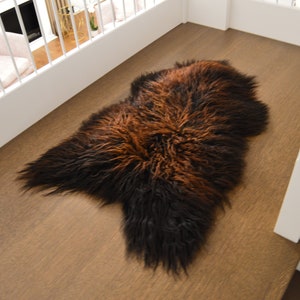 Curly Real Icelandic Sheepskin Rug Scandinavian Decor Sofa Sheepskin throw Chair Cover Natural Sheep Skin Rugs Unique Color