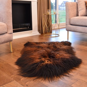 Real Icelandic Curly Wool Sheepskin Rug Scandinavian Decor Sofa Sheepskin throw Chair Cover Natural Sheep Skin Rugs Unique Color