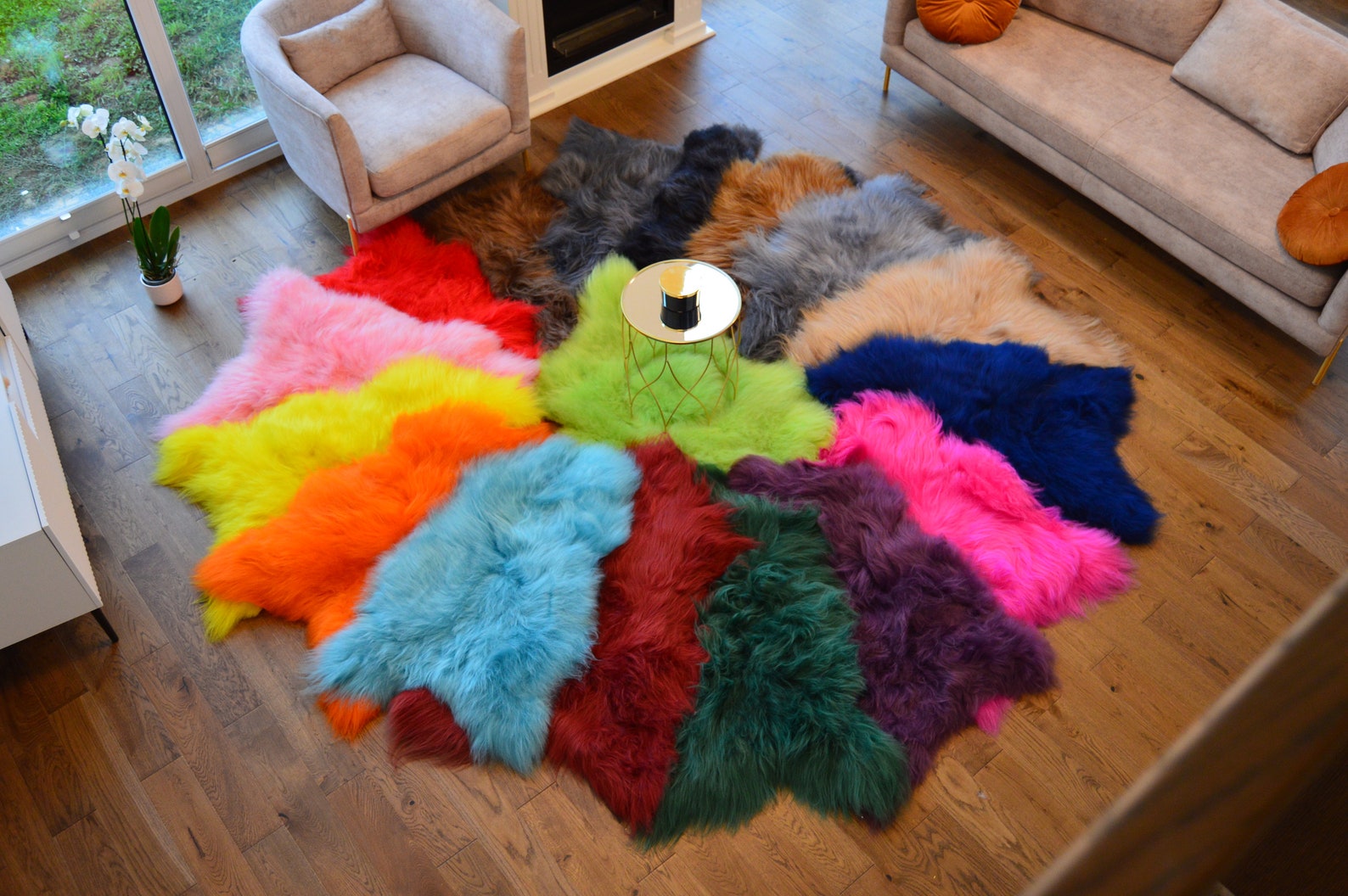 SALE Genuine Icelandic Colors Sheepskin Rug, Pelt, Carpet, Giant ...