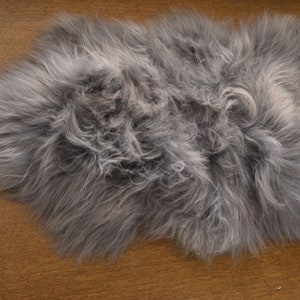 Genuine Natural Icelandic GREY Sheepskin Rug, Pelt, carpet, Giant Sheepskin rug, Large sheepskin Rug, Sheepskin SIZE