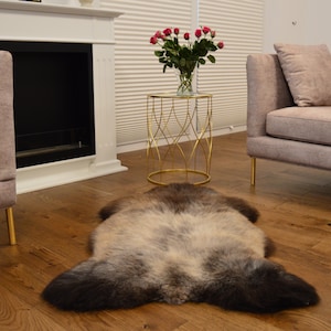 Grey, Original Natural Unique Color Genuine Sheepskin Rug, Single Pelt, Sheep Skin Rug, Sheepskin Throw, Wool Rug, Luxury Rug