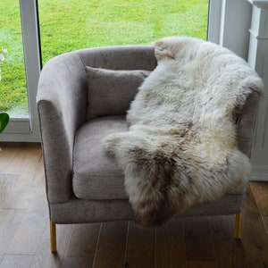 Natural Color Sheepskin Rug, Unique Color, Single Pelt, Sheep Skin Rug, Sheepskin Throw Handcrafted Product 51&quot;x 29&quot;