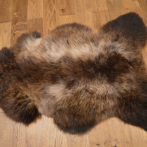 Brown-Grey Sheepskin, Natural, Genuine Sheepskin Rug, shops Single Pelt, Sheep Skin Rug, Sheepskin Throw, Wool Rug, Luxury Rug, Scandinavian Decor