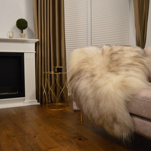 XXXL White-Grey Real Icelandic Sheepskin Rug Scandinavian Decor Sofa Sheepskin throw Chair Cover Natural Sheep Skin Rugs Unique Color