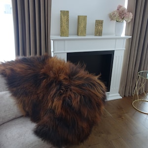 Real Icelandic Sheepskin Rug Scandinavian Decor Sofa Sheepskin throw Chair Cover Natural Sheep Skin Rugs Unique Color