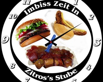 Wall clock snack with your own name or text