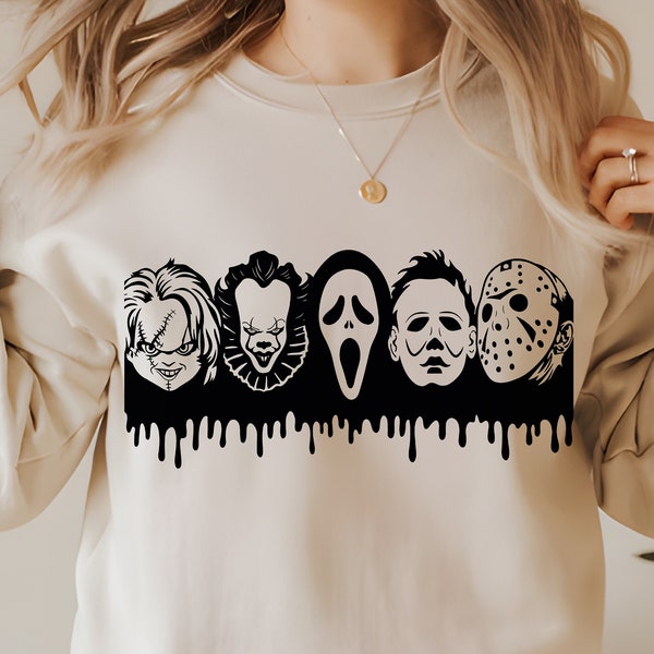 Halloween SVG Bundle Halloween Horror SVG Horror Movie Svg Horror characters, Cricut Halloween Svg, Digital Download File