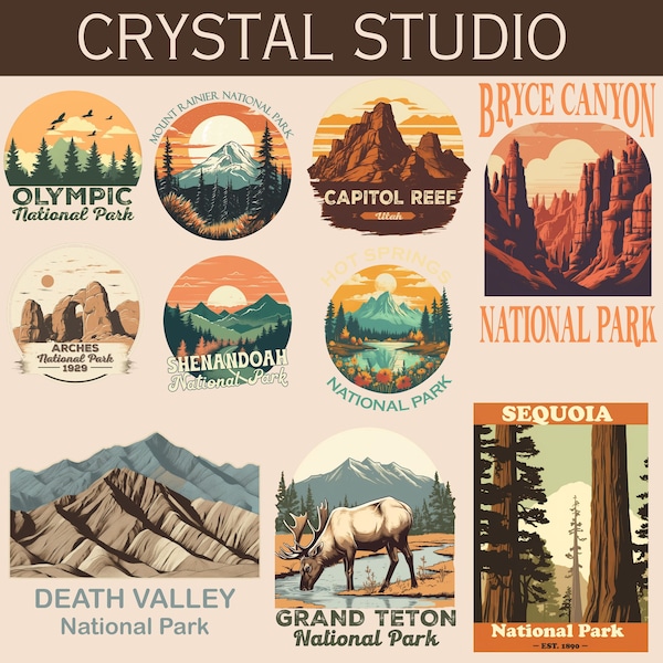 National Parks Sublimation Bundle, Natures Bundle Masterpieces Breathtaking , Adventure Png , Destinations png bundle
