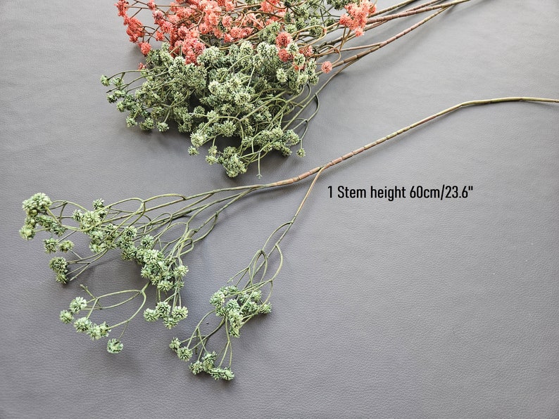 Gypsophila Babys Breath Flower Artificial Stems Green Red Million Star Flowers Table Decor Bouquet image 9