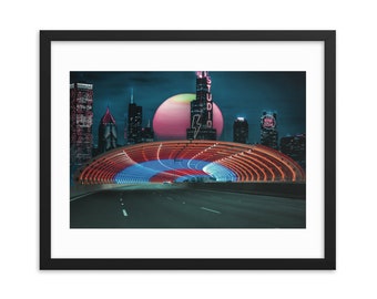 Melbourne Citylink Soundtube Oprawiona sztuka ścienna, Melbourne Print, Melbourne Poster, Melbourne Art, Melbourne travel print, Victoria, Australia
