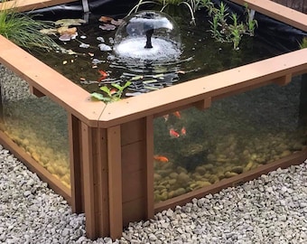 Lotus Clear View Garden Aquarium Garten Fischteich mit Fenstern