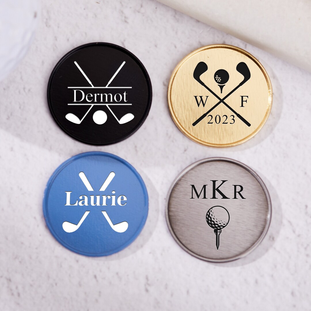 Personalized Golf Ball Marker Fathers Day Gift Golf Hat Etsy
