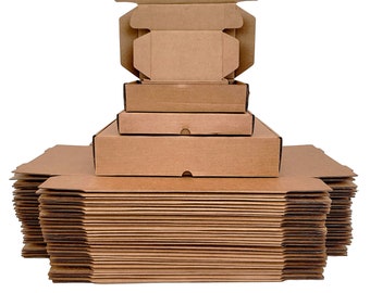 Pack of 50 Kraft Mailer Boxes, Small Business Shipping Boxes