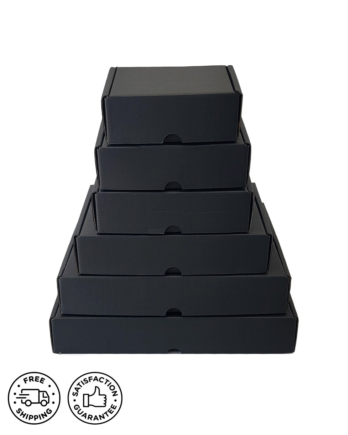 Pack of 25/50/100 Black Boxes, Packaging Boxes, Gift Boxes, Mailer