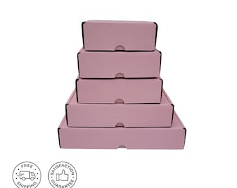 Pack of 50 Pink Mailing Boxes, Small Business Packaging