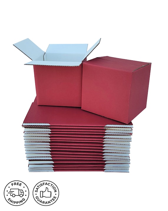 4X4X4 Red Shipping Boxes for Small Business, Packaging Boxes, Gift Boxes,  Mailer Boxes, Custom Boxes, Boxes, Bulk Boxes on Sale, Red Boxes 