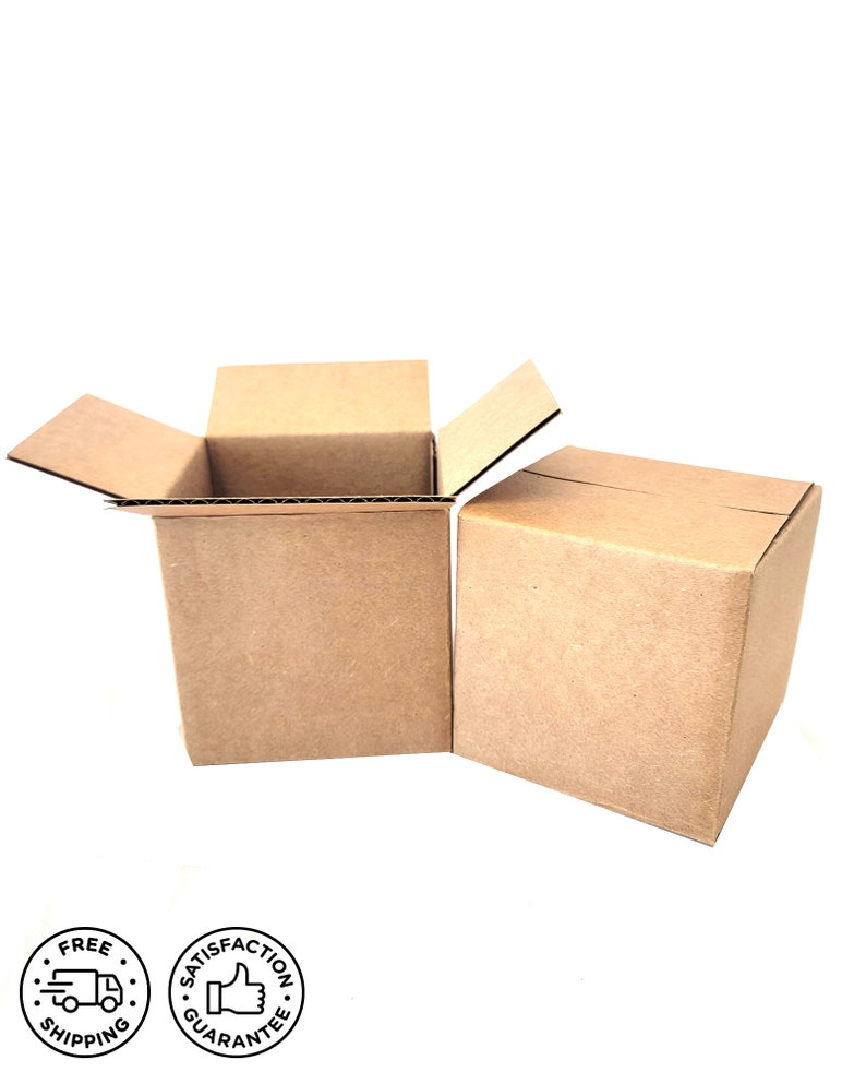 4X4X4 Kraft Shipping Boxes for Small Business, Packaging Boxes, Gift