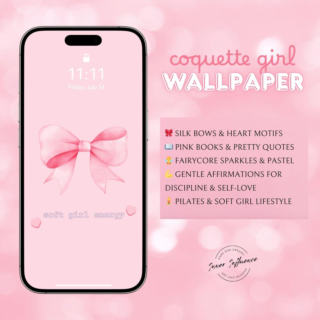 Coquette Girl iPhone Wallpaper Download Pack | Soft Girl Lock Screen ...