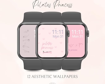 Tarcze zegarka Pilates Princess | Tapeta na smartwatch Coquette (pobieranie cyfrowe)