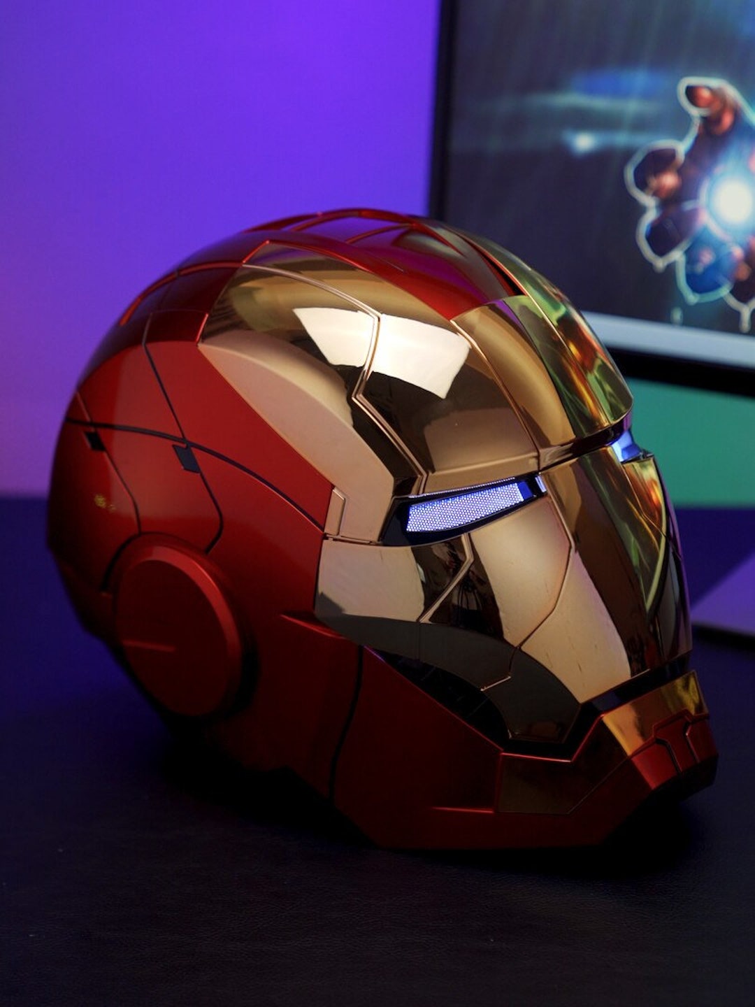 Tragbarer Iron Man Helm golden Maske MK5 - .de