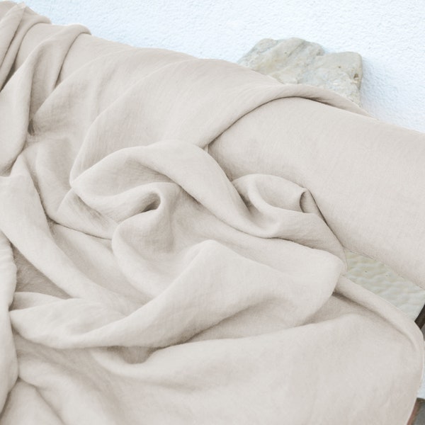 Oatmeal Light 100% Linen fabric 205gsm, 145cm/58inches wide. Medium weight,densely woven,prewashed,softened.