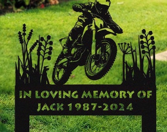 Letrero conmemorativo de motocross personalizado, letrero conmemorativo de motociclista, regalos para motociclistas, letrero de pérdida de motociclista, letrero de recuerdo