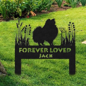 Pomeranian Memorial Stake Sign Personalized,Pet Grave Markers Sign,Custom Sign With Stake,Pet Loss Gift,Sympathy Sign, Remembrance Stake