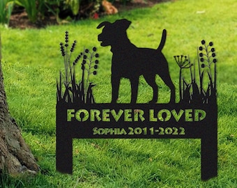 Jack Russell Memorial Stake Sign Personalized,Pet Grave Markers Sign,Sign With Stake,Pet Loss Gift,Sympathy Sign, Remembrance Stake
