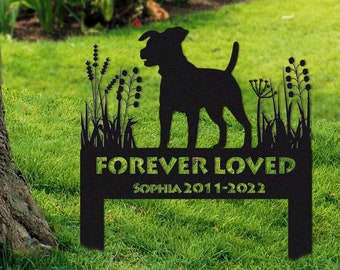 Jack Russell Memorial Stake Sign Personalized,Pet Grave Markers Sign,Sign With Stake,Pet Loss Gift,Sympathy Sign, Remembrance Stake