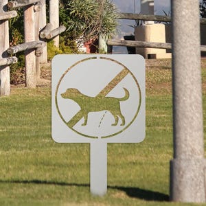 Metall kein pinkeln Hund Rasen Zeichen, kein Poo Hund Zeichen, kein Poop oder Pipi Bereich, kein Poop Potty