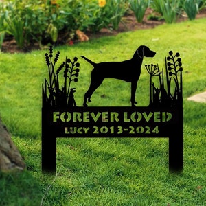 Vizsla Corten Memorial Stake Sign Personalized,Pet Grave Markers Sign,Vizsla Sign With Stake,Pet Loss Gift,Sympathy Sign, Remembrance Stake