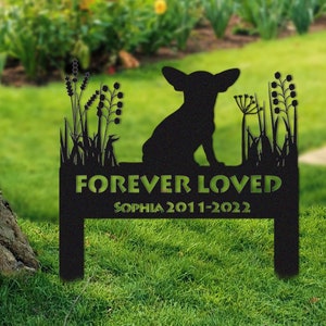Chihuahua Memorial Stake Sign Personalized,Pet Grave Markers Sign,Sign With Stake,Pet Loss Gift,Sympathy Sign,Remembrance Stake