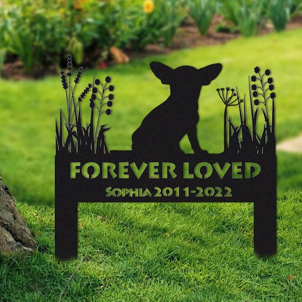 Chihuahua Memorial Stake Sign Gepersonaliseerd, Pet Grave Markers Sign, Sign With Stake, Pet Loss Gift, Sympathy Sign, Remembrance Stake