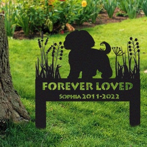 Shih Tzu Memorial Stake Sign Personalized,Pet Grave Markers Sign,Sign With Stake,Pet Loss Gift,Sympathy Sign, Remembrance Stake