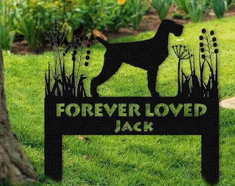 German Wirehaired Memorial Stake Sign Personalized,Pet Grave Markers Sign,Dog Sign With Stake,Pet Loss Gift,Sympathy Sign, Remembrance Stake